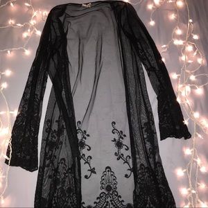 Black Lace Kimono